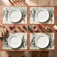 thumbnail image 3 of Smile Watercolor Deer Trees Snowflakes Winter Christmas Placemats Set of 4， 12 x 18 Inch, 3 of 8