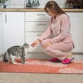 thumbnail image 4 of 2 Piece Orange Red Dalia Rug Kitchen Rug Set, Decor Kitchen Rugs, Absorbent Non-Slip Washable Floor Mats, Home Indoor Runner Rugs 17"x47"+17"x30", 4 of 7