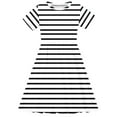 thumbnail image 7 of GERsome Girls Dresses Short Sleeve A-Line Crewneck Sundress Summer Swing Midi Dress for 4-14 Years Kids, 7 of 7
