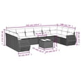 thumbnail image 6 of vidaXL Garden Sofa Set Brown PE Rattan, Powder-Coated Steel, Polyester, 6 of 6