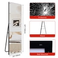 thumbnail image 2 of Light Bulb Floor Mirror - Full Body Standing Mirror with Adjustable LED Lighting, 63"X 20", Black, 2 of 9