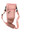 thumbnail image 2 of Aganmi Bolsa para botella de agua con bolsillo para teléfono para vaso moderno de 40 onzas, soporte para botella de agua con inicial brillante con correa ajustable para el hombro, bolsa deportiva, 2 of 3