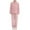 Pink, variant on Aoujea Save up to 50% Womens Sets Long Sleeve Plus Size Pajamas for Women Comfy Plush Solid-Color Fashion Casual Loose Pants Pocket Zipper Long Sleeve Turndown Collar Set Gift for Women