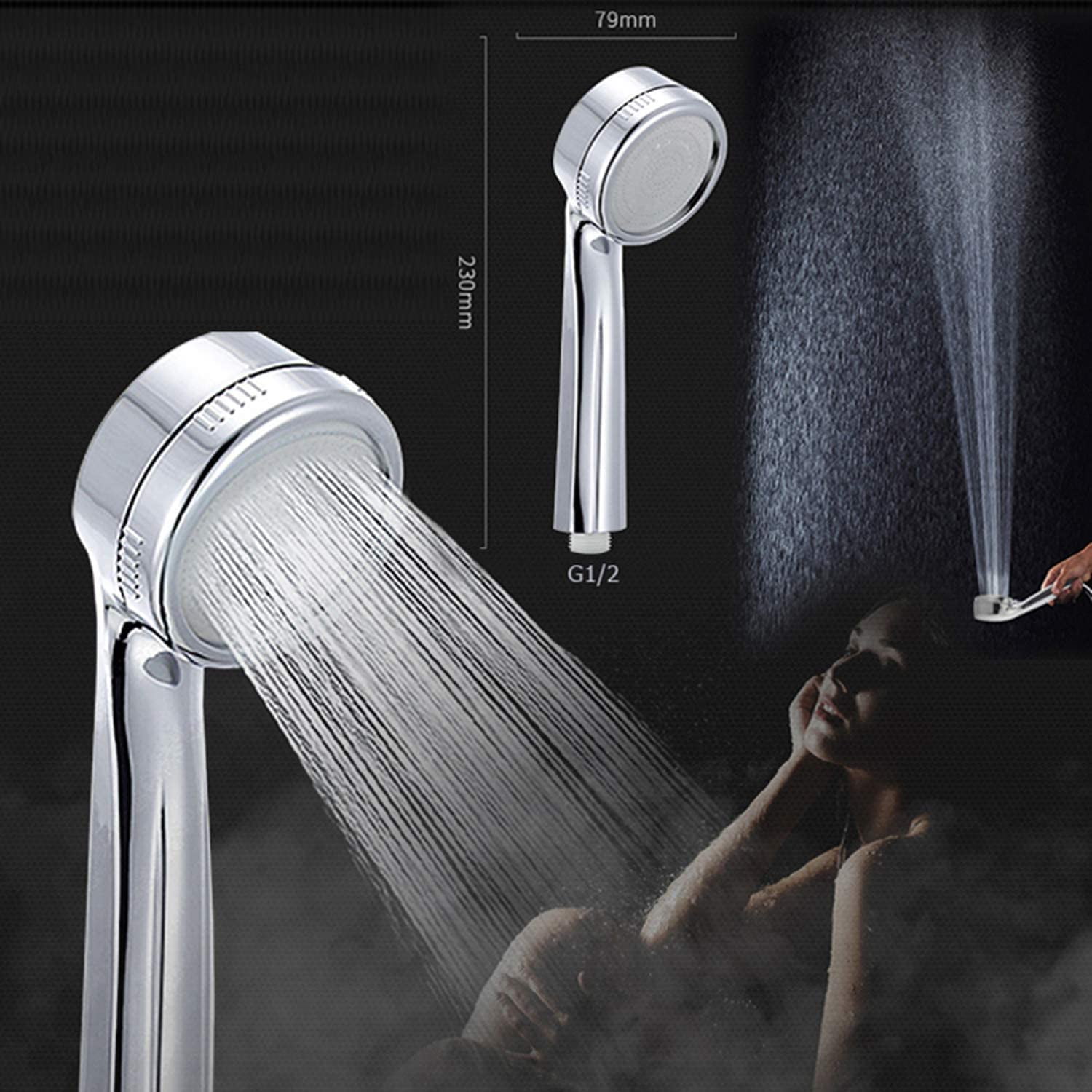 Shower Panel Tower LED Shower System with 6 Functions Unique Powerful hydromassage and Bidet Tap Shower Tower Wall Mounted Black