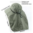 thumbnail image 4 of Bucket Hats Sun Protection Fishing Cap Shading Neck Guard Men And Women Outdoors Solid Color Pure Cotton Dark Gray Caps, 4 of 5