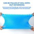 thumbnail image 6 of Gel Seat Cushion Honeycomb, 15.7"×13.8" Cooling Breathable with Washable Cover, Blue, Office Car, 6 of 8