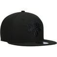 thumbnail image 3 of Men's New Era New York Knicks Black On Black 9FIFTY Snapback Hat, 3 of 4