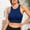 Navy, variant on Crop Ribbed Racerback Tank Tops for Women Casual Summer Basic Cropped Tank Top Y2k Tops