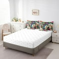 thumbnail image 4 of Cheetah Bed in a Bag Queen 7 Pieces,Colorful Leopard Print Flower Comforter Set Reversible African Safari Animals Design,Soft Breathable Bedding Sets with Comforter,Sheets,Pillowcases & Shams, 4 of 5
