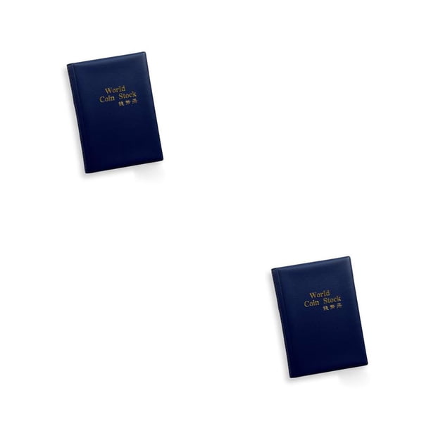 Yuarrent Colección de monedas portátil de gran capacidad, soporte ligero para monedas, colecciones de almacenamiento de monedas del mundo, Azul 2Conjunto