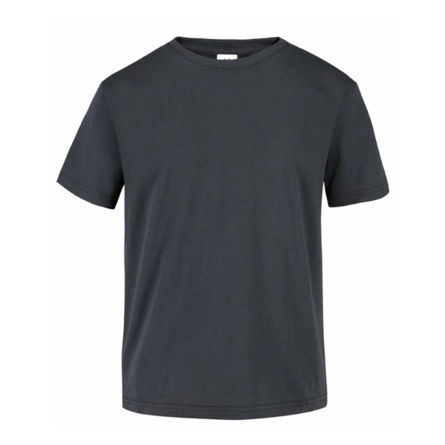 Playera Peso Completo de Cuello Redondo y Manga Corta, Unisex para Jóvenes, Color Carbón, 100% Algodón, Talla Grande Yazbek J0300