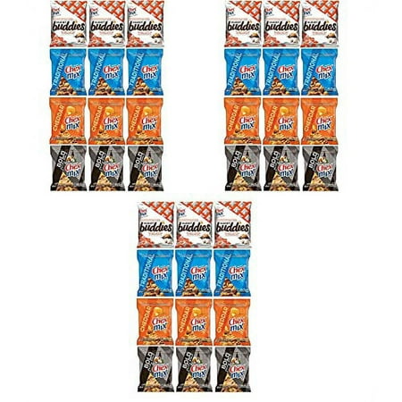 Chex Mix Brand Snacks Variety 12 Pack - Assortment Featuring Muddy Buddies, Traditional, Cheddar & Bold Party Mix 1.75oz Bags 12 Bags Total