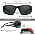 thumbnail image 7 of Bikershades Motorcycle Safety Sunglass Foam Padded Mens Windproof Dustproof Large Fit, 7 of 7