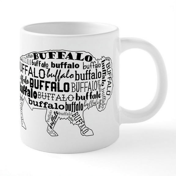 CafePress - BUFFALO - 20 Oz White Ceramic Mega Mug