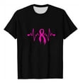 thumbnail image 4 of Kilaqueen Breast Cancer Awareness Shirts for Women Cancer Survivor Pink Ribbon Graphic Printed Short Sleeve Crewneck T-Shirt Inspirational Tops, 4 of 4