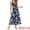 Dark Blue, variant on DARING DIVA Women's Halter Sleeveless A-line Maxi Floral Print Casual Sundress XL Dark Blue