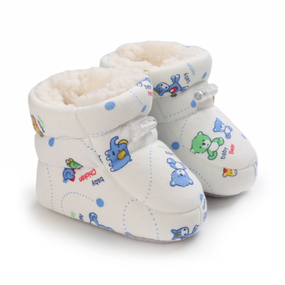 Baby Boys Girls Cute Booties First Soft Shoes Pre-Walker Shoes Age 0-6 Months 