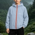thumbnail image 4 of Edvintorg Boys Rain Jacket Fashion Long Sleeve Zip up Raincoat Lightweight Waterproof Hooded Windbreaker Wqith Pocket Size 2-12, 4 of 9