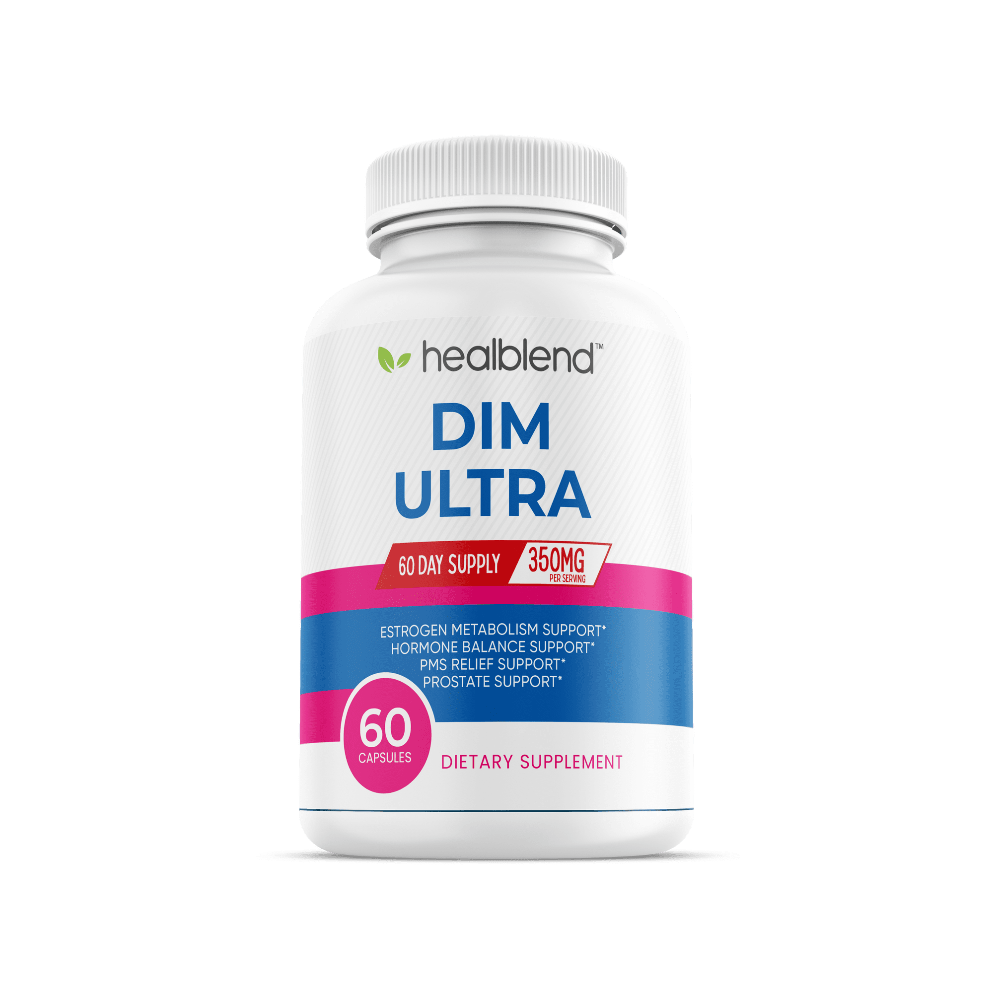 Healblend Ultra DIM Supplement 350mg - Supports Estrogen Blocker, Hormone Balance & Menopause for Women with Broccoli Extract, Bioperine - 60 Capsules