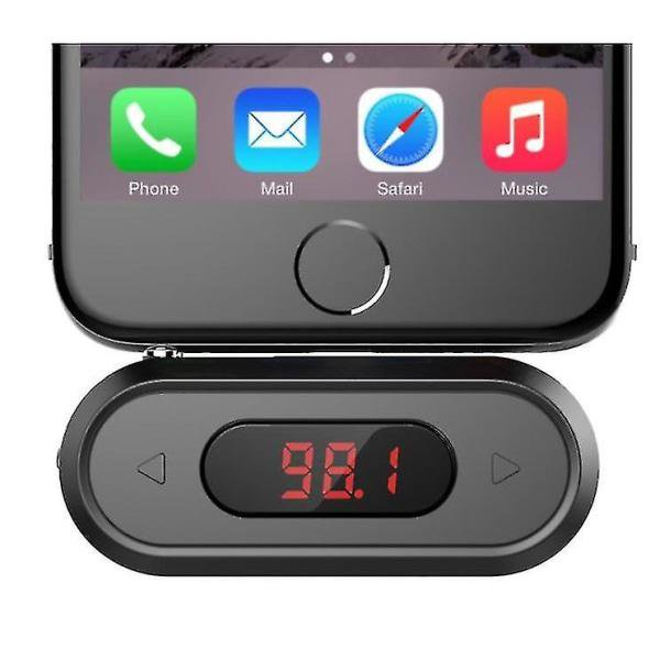 Transmisor Fm Transmisor Fm para coche Convertidor de señal Fm Dser107 Doosl negro