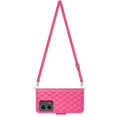 thumbnail image 3 of SaniMore Case for Motorola Moto G 5G 2023/G Power 2023, PU Leather 3D Lattice Stylish for Girls Crossbody Lanyard Kickstand Card Slots Cash Pocket Magnetic Protective Shockproof Wallet Shell,  Rose, 3 of 9