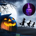 thumbnail image 3 of Sombrero con luces LED para vacaciones de Halloween que brilla intensamente, se puede usar en la cabeza o como colgante, sombrero de bruja, Kits de decoración para fiestas Zigzag violeta más luz Bearachild HA007401-01, 3 of 6
