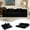Black, variant on Eyisean 74" Convertible Sleeper Sofa Bed, 5-in-1 Floor Sofa with Removable Armrests, Corduroy Fabric Boneless Couch, No Assembly, for Living Room, Dorm, Studio