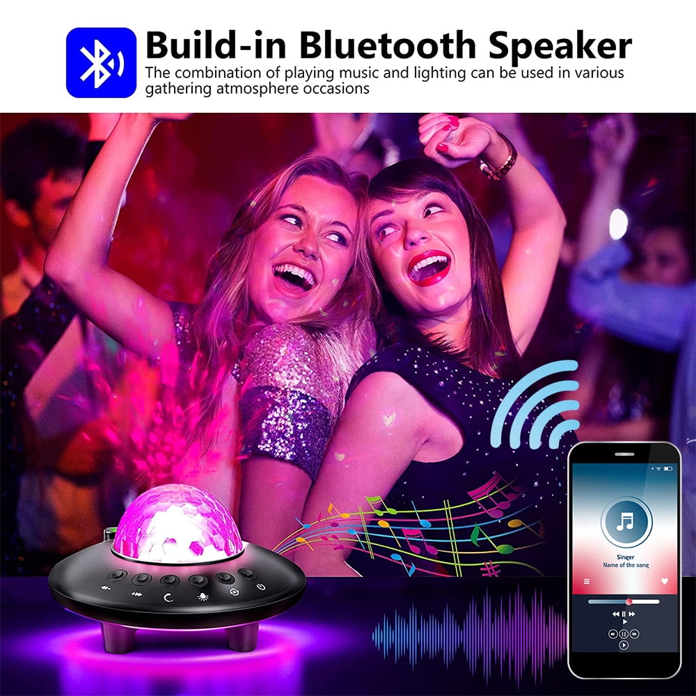OUSITAI Star Projector USB Night Galaxy Light Projector with Music Speaker and Remote Control for Bedroom Game Rooms Home Theatre