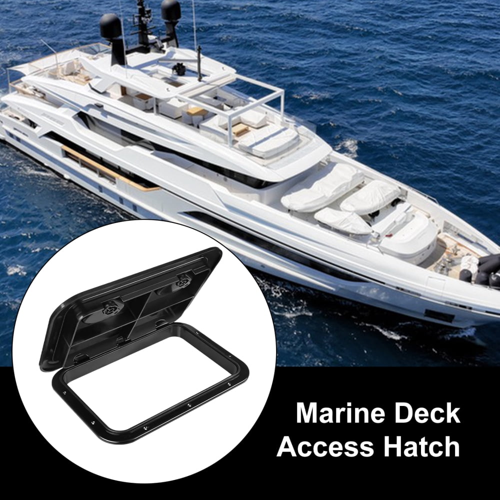 Ksruee Marine Deck Hatch Rectangle Boat Access Hatch Lids Weatherproof Sealing Protection Marine Accessories for Yacht RV Boating Kayaking