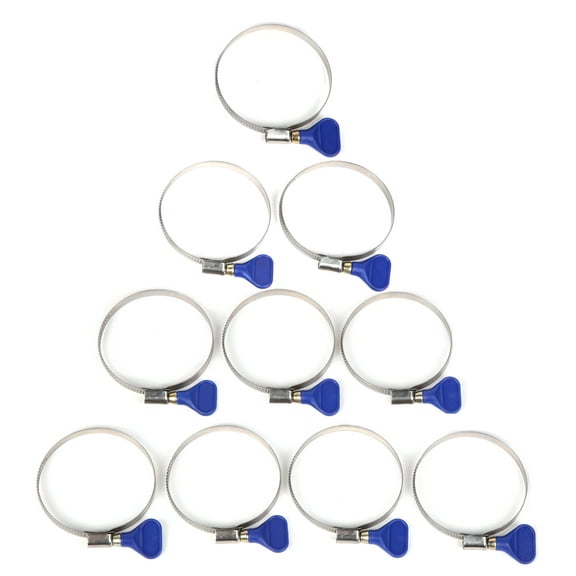 WEN 2.5-Inch Steel Hose Clamps for Dryers and Dust Collection Systems, 10 Pack