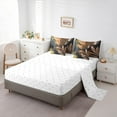 thumbnail image 5 of Manfei Black Gold Pink Bedding Comforter Set 7-Piece, Aesthetic Geometric Full Bedding Set, Nature Minimalist Fitted Sheet Flat Sheet, Microfiber Bedroom Decor, 5 of 8
