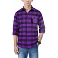 thumbnail image 4 of Boys Plaid Shirts Long Sleeve Button Down Flannel Shirt Casual Tops Comfy Lapel Checkered Shirt Tops For Kids,Flannel Shirt Boys 10-11 Years, 4 of 7