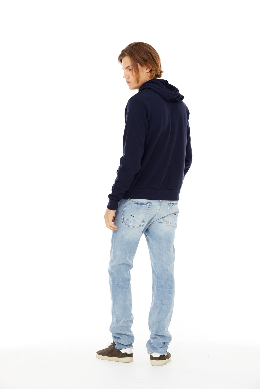 BELLA+CANVAS Adult Pullover Personalized Hoodie, Create Your Own Designs, Navy, XL, Unisex