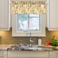 thumbnail image 3 of Funny Baby Capybaras and Orange Valance Curtains Rod Pocket for Kitchen Living Room Windows Farmhouse Decor 54x18, 3 of 6