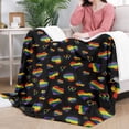 thumbnail image 5 of Kainsy Paready Rainbow Lgbt Colorful Hearts Blanket Gay Pride Soft Fleece Throw Blankets Lightweight Pride Blanket for Couch Sofa Indoors Outdoors Party Decor-60x80in(40"x50"), 5 of 7