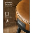 thumbnail image 4 of VASAGLE EKHO Collection - Bar Stools Set of 2, Swivel Counter Bar Stools with Backs, Synthetic Leather with Stitching, Mid-Century Modern, 30-Inch Tall, Kitchen Home Bar, Caramel Brown, 4 of 9