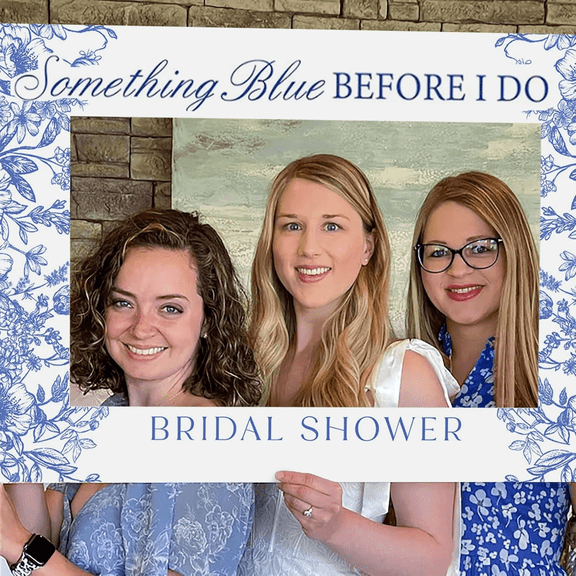 Blue Bridal Shower Photo Booth Props - Something Blue & Before I Do Decoration for Bachelorette, Engagement & Wedding Parties