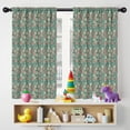 thumbnail image 5 of Blackout Kids Curtains,Green Christmas Floral Pattern Childrens Insulated Curtains Set Of 2,Bedroom Essentials,Toddler Room Decor 42"x54", 5 of 5