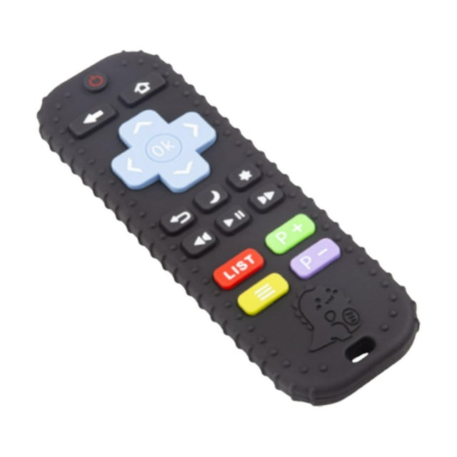 teething chew toys,tv remote control silicone toddlers teething toys,baby teething Early Educational,newborn teething chew toy montessori,infants montessori sensory Black and White Sunnimix juguetes para masticar la dentición
