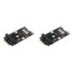 thumbnail image 1 of Adaptador Wifi 2X M.2 Mini PCIE Tarjeta de red inalámbrica a M2 NGFF Clave A+E Tarjeta Wifi Raiser con ranura para tarjeta SIM, 1 of 5