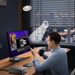 Webcam with Fill Light, Bendable Rod Webcam with Light 5MP  for Streaming