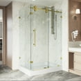 thumbnail image 2 of VIGO Winslow 36 in. L x 48 in. W x 79 in. H Frameless Sliding Shower Enclosure Kit in Matte Brushed Gold with Clear Glass, 2 of 12