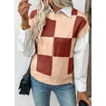 thumbnail image 6 of SHEWIN Womens Sweaters Fall Cap Sleeve Sweater Vest Casual Crew Neck Loose Fit Knit Lightweight Sweater Pullover Tops Red Clay XL, 6 of 8