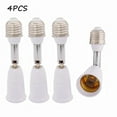 thumbnail image 4 of Clearance! Ynlkorvg Floodlight E27 to E27 Light Socket Extender Extension Socket Extender Adapter E27 Medium Base Bulb Converter Max 180 Bendable Adjustable Extension Adapter (4 Pack) White, 4 of 6