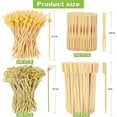 thumbnail image 2 of 500-Piece Cocktail Pick Set, Appetizer, Fancy Fruit Picks, 500Pcs Picks Kit 4 Styles Toothpicks for 3 Sizes Long Skewers Decorative Wooden Sticks For, 500 Fruit Sticks, 2 of 7