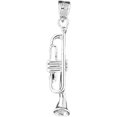thumbnail image 1 of 14K White Gold Trumpet Pendant - 35 mm, 1 of 3