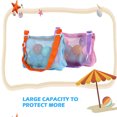 thumbnail image 4 of Bolsa De Playa De Malla Con Correas De Transporte Ajustables Bolsas De Concha De Mar Bolsa De Malla De Juguete De Playa De Gran Capacidad Bolsa De Natación De Juguetes De Arena Plegable Para Regalo De Muyoka Hogar, 4 of 7