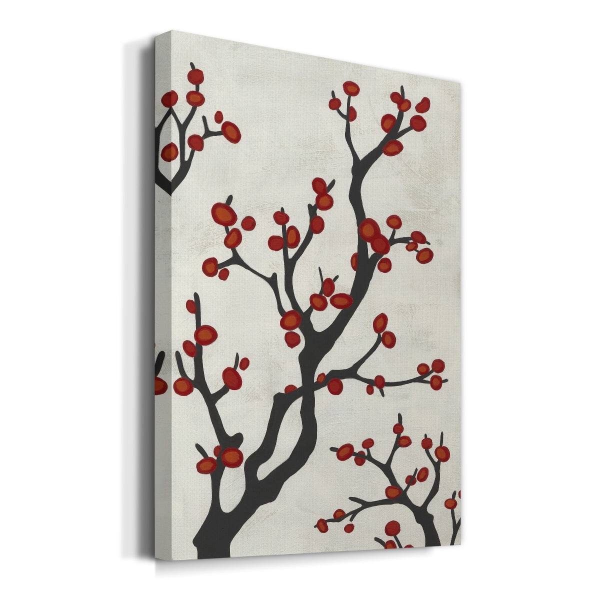 Red Berry Branch I Premium Gallery Wrapped Canvas - Ready to Hang