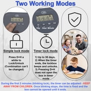 Timed Lock Box - Unplug from Cell Phones, Video Games, Socials, Snacks, Distractions - Time Locking Container - 30 Days Max Timer - Habit Control Tool - Gray
