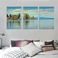thumbnail image 3 of COMIO  Framed Canvas Wall Art Print On Canvas Lake Winnipesaukee Pictures Posters Artwork for Living Room Bedroom Ready to Hang Wall Decor 12''x16''X3 Panels, 3 of 4